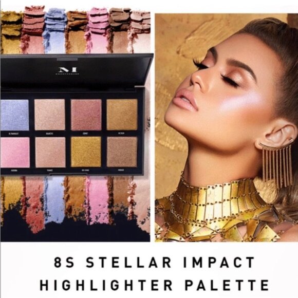 Morphe 8S Stellar Impact High GLOW Highlighter Palette Makeup New HOST PICK